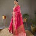PINK  rosy soft silk saree with beautiful border and rich pallu  2