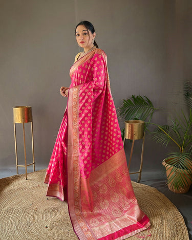 PINK  rosy soft silk saree with beautiful border and rich pallu  2