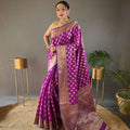 WINE  rosy soft silk saree with beautiful border and rich pallu 