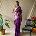 WINE SOFT SILK SAREES WITH GOLD ZARI WEAVING SAREE 