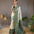 GREEN   Tussar Silk Saree