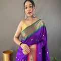 WINE paithani weaving sarees 1