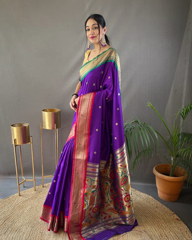 WINE paithani weaving sarees 2