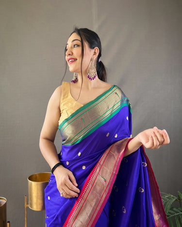  BLUE paithani weaving sarees 1