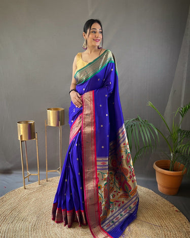  BLUE paithani weaving sarees 2