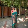 GRACEFUL GREEN  Pure banarasi paithani silk saree  2