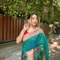 GRACEFUL GREEN  Pure banarasi paithani silk saree  1