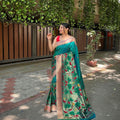 GRACEFUL GREEN  Pure banarasi paithani silk saree 