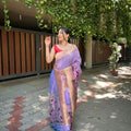 LIGHT PURPLE  Pure banarasi paithani silk saree 2