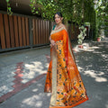 ORANGE Pure banarasi paithani silk saree