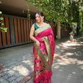 RUBY PINK Pure banarasi paithani silk saree 2