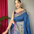 LIGHT BLUE  SUPERB ANTIQUE WEAVING USED IN THIS HANDLOOM SAREES 1