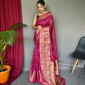 PINK   SUPERB ANTIQUE WEAVING USED IN THIS HANDLOOM SAREES
