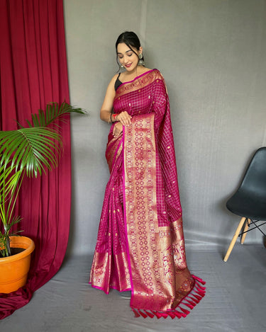 PINK   SUPERB ANTIQUE WEAVING USED IN THIS HANDLOOM SAREES