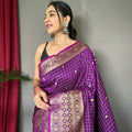 WINE SUPERB ANTIQUE WEAVING USED IN THIS HANDLOOM SAREES  1
