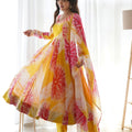Pure Soft Organza Silk With Kali Pattern Gown Set 2