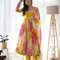 Pure Soft Organza Silk With Kali Pattern Gown Set 5