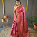 Pink Colour Kanchipuram Silk Saree