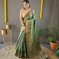 Green Colour Kanchipuram Silk Saree 