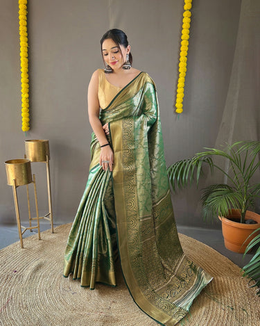 Green Colour Kanchipuram Silk Saree 