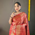 Red Colour Kanchipuram Silk Saree 1