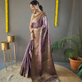 Purple Colour Kanchipuram Silk Saree 2