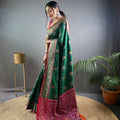 GREEN SOFT RANGEEN PATOLA SILK SAREE 2