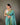 TEAL BLUE Beautiful Lucknowi weaving saree 2