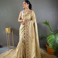 Off White Pure matka silk soft saree