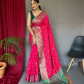 PINK SOFT RANGEEN PATOLA SILK SAREE