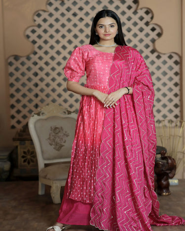 Pink Colour Nayracut Plazo kurti set