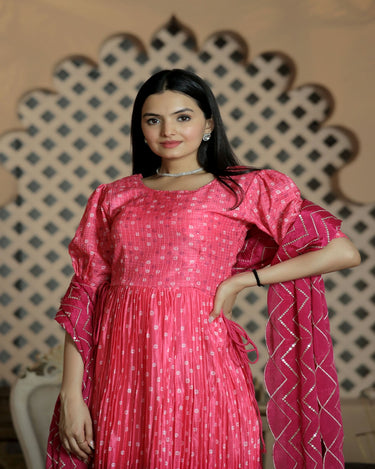 Pink Colour Nayracut Plazo kurti set 1