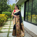 BLACK PURE PAITHANI SILK SAREE