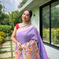 PURPLE   PURE PAITHANI SILK SAREE 1