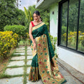 GREEN PURE PAITHANI SILKGREE SAREE 