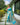 SKY BLUE  PURE PAITHANI SILKGREE SAREE  