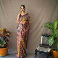 YELLOW  SOFT COTTON KALAMKARI PRINTS SAREE  