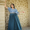 Rama Colour Chinnon Designer Gown 1