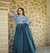 Rama Colour Chinnon Designer Gown 1