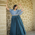 Rama Colour Chinnon Designer Gown 4