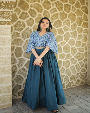 Rama Colour Chinnon Designer Gown 2