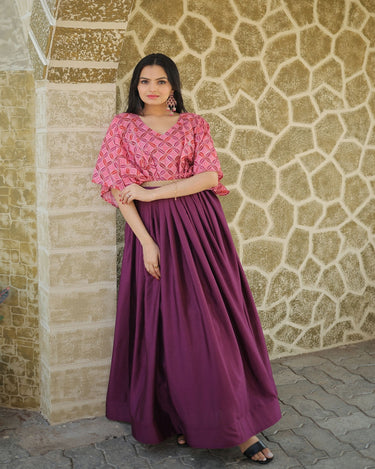 Wine Colour Chinnon Designer Gown 2