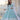 Designer Sky Blue Georgette Dress with Sequins Embroidery 1
