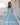 Designer Sky Blue Georgette Dress with Sequins Embroidery 1