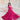 Pink Colour Full Flare Faux Blooming with Embroidery Sequins-Work Gown