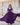 Purple Colour Full Flare Faux Blooming with Embroidery Sequins-Work Gown