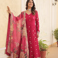 Pink Colour Premier Designer Georgette Embroidery Gown 7