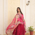 Pink Colour Premier Designer Georgette Embroidery Gown 2
