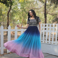 Multi Colour Designer Sequins Embroidery Gown 5