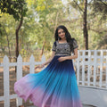 Multi Colour Designer Sequins Embroidery Gown 6